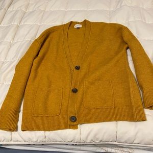 Yellow cardigan